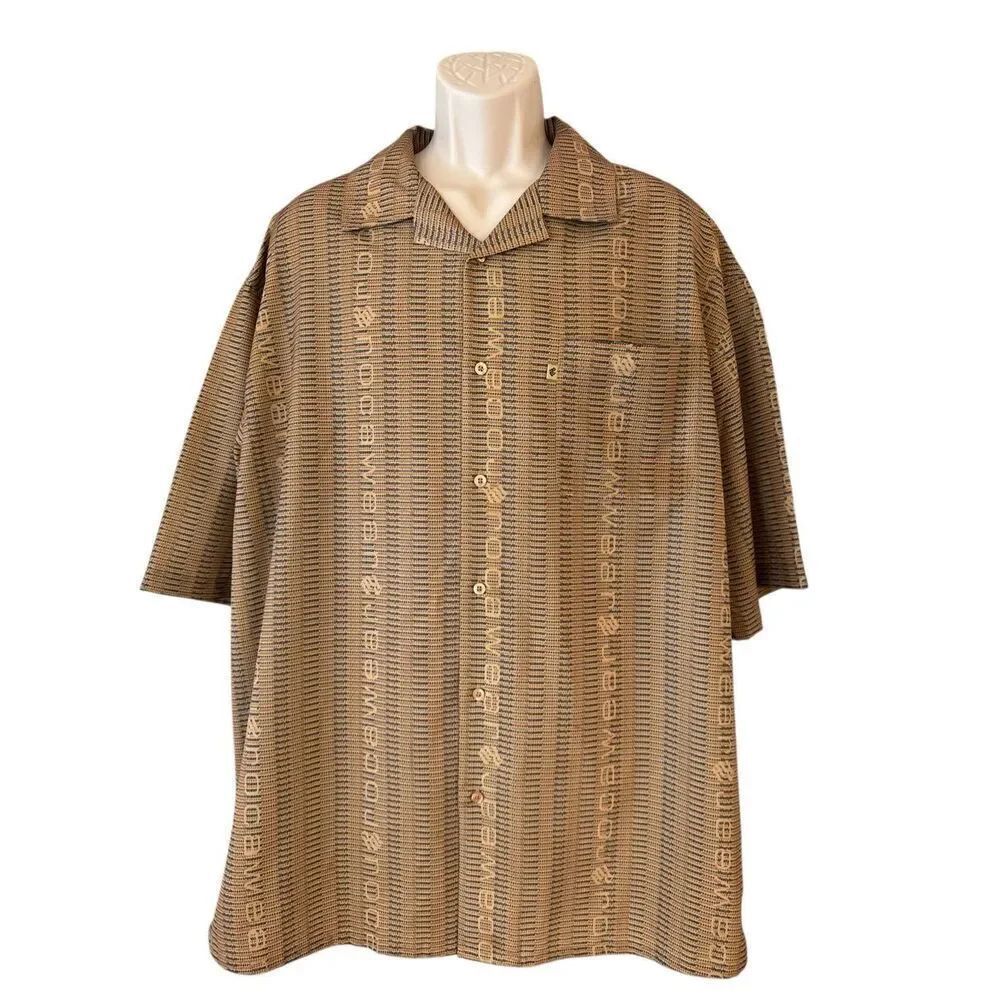 Vintage Y2K Rocawear Short Sleeve Button Up Shirt Size Men’s XL All Over Print